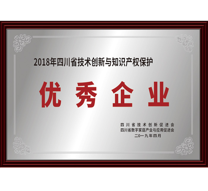 2018年四川省技術創新與知識產權保護“優秀企...