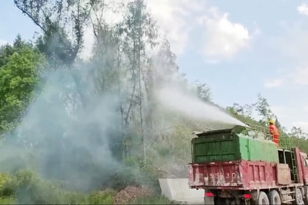 鎮廣高速通廣段 CLM1 項目快速處置山火險情 筑牢安全防線