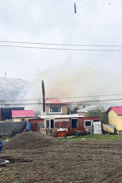 突發民火，S313草阿路項目緊急救援